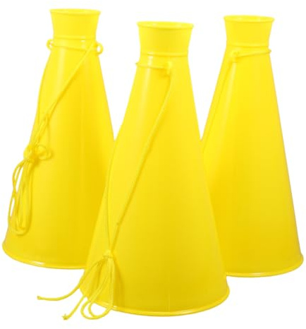 Zerodeko 3 Stück Partytröten Aus Abs Kunststoff Tragbare Kleiner Megaphone Langlebig Und Leicht Jubel Requisiten Für Fußballfans Sport Und Cheerleading Atmosphäre