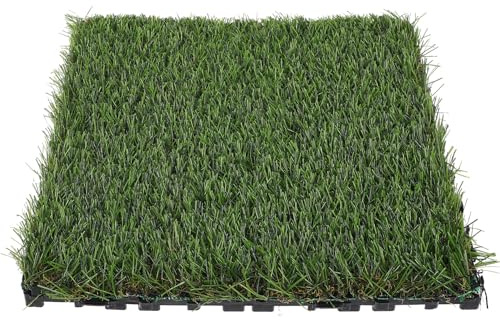Homoyoyo Césped Artificial para Exteriores Revestimiento de Suelo de Balcón Verde Grueso Textura Realista para Patio Jardín Terraza Usos al Aire Libre