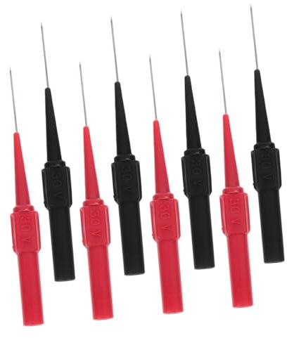 OUNONA 8pcs Ultra-precise Multimeter Test Probes with Pins for Electronic Circuit Testing and Electrical Maintenance Compatible with Insulation Tester Leads Portable Back Probe