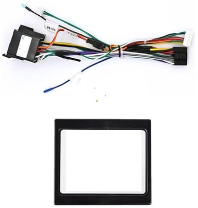 Fascia du Panneau Radio Audio Tableau De Bord Kit Panneau Lecteur DVD Écran Automobile Radio Fascia Cadre 10inch pour VW pour Touran 2004 2005 2006 2007 2008(Câble Canbus)