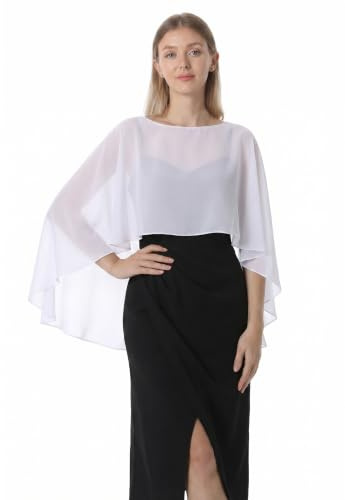 Hotshawl Pashmina Schal für Damen, weiß, One size