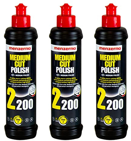 3x MENZERNA Medium Cut Polish 2200 Schleifpolitur Politur Schleifpaste 250 ml