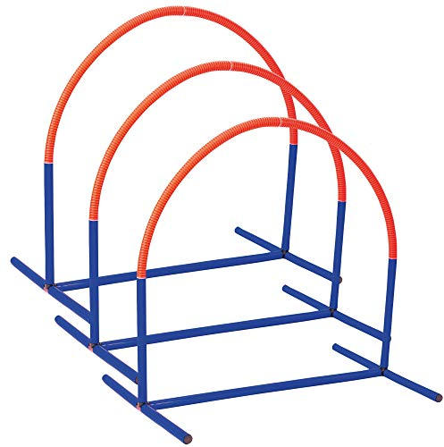 Schecker Hoopers Hunde Agility Bogen 3 Stück ca. 100x90 cm (BxH) aus wetterfestem Kunststoff