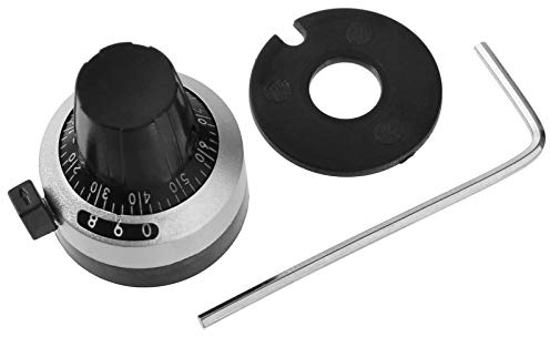 Potiknopf & Drehkopf mit Zähler für Feinabstimmung in 2 Achsaufnahmen Größen zum auswählen 4mm & 6,35mm (Achsaufnahme: 4mm)