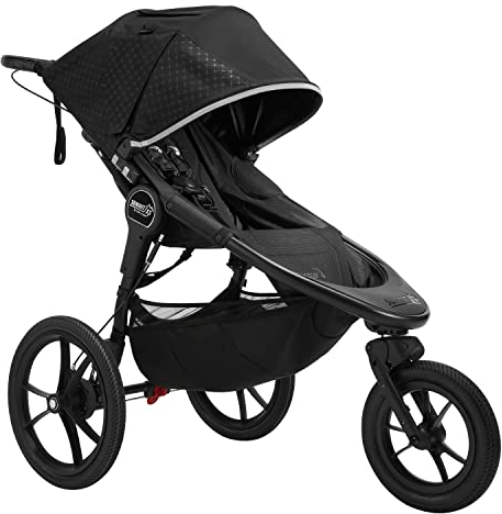 Baby Jogger Summit X3 Kinderwagen zum Joggen | zusammenklappbarer 3-Rad-Sportkinderwagen mit Handbremse | Midnight Black (Schwarz)