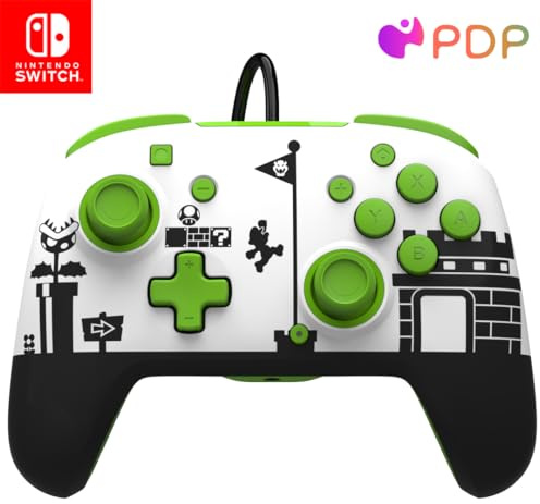 PDP Switch Rematch Wired mando SUPER MARIO Officially Licensed by Nintendo - Customizable buttons, sticks, triggers, and paddles - Ergonomic mandos