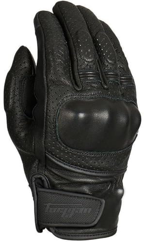 Furygan LR Jet Vented D3O - Tactile - Paume 100% Cuir DE Chevre - Gants DE Moto LEGERS Homme - Protection METACARPES D3O - Aventure Touring Urbain