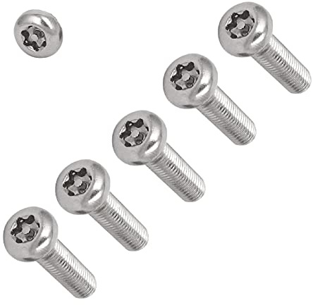 TERF® Tornillos Torx de seguridad M5 x 20 mm M5 (5 mm) x 20 mm resistentes a manipulaciones Torx cabeza plana tornillos (tornillo), paquete de 10