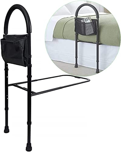 HACSYP bettgitter Bettgitter for verstellbares Bett, Bettgitter for Erwachsene mit Aufbewahrungstasche, Stabilitätshilfen mit Verstärkungsgurt