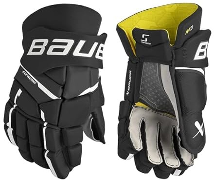 Bauer Supreme M3 Handschuhe Intermediate, Größe:12 Zoll, Farbe:schwarz/weiß