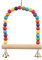 JTKREW Wooden Bird Swing Chicken Swing with Bell Bird Cage Accessories for Bird Parrot Finches Love Birds Cockatoos Macaws Training