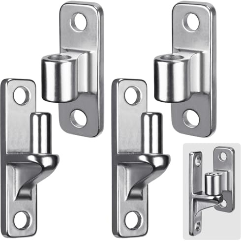 Insaga Edelstahl 304 Torscharniere, einteilig, strapazierfähig, mit 5/8 Zoll, 2 Stück, Wandmontage, für Bauernhoftore uvm.