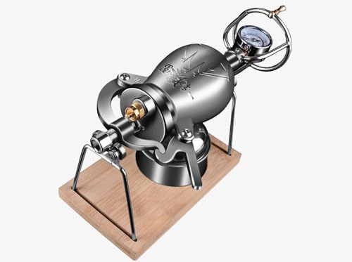 MyNvy popcorn machine palomitera a presión Máquina tradicional de palomitas de maíz antigua, mini amplificador de alimentos de acero inoxidable con manivela, máquina de palomitas de maíz Retro(Size:2)