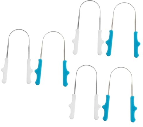Healeved 6pezzi Nettalingua u Shape Inossidabile Per Pulizia Orale Strumento Pratico Per Adulti e Facile Da Trasportare Resistente e Ergonomico Per Uso Quotidiano e Viaggi