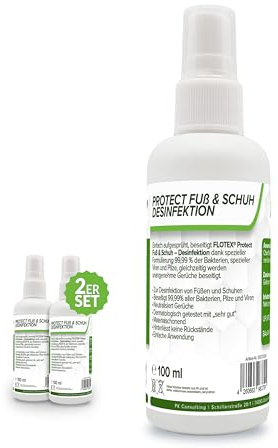 Flotex® - Schuh Desinfektionsspray 2x100ml | schnelle & wirksame Schuhdesinfektion | Geruchsentferner für Schuhe | Schütz vor Fußpilz |Protect Fuß & Schuh Desinfektion