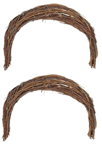 PRETYZOOM 2stücke Rattan Mondform Handgefertigter Rattanring Für Kreative Bastelprojekte Für Und Türdekoration Vielseitig Für Und Feiertage