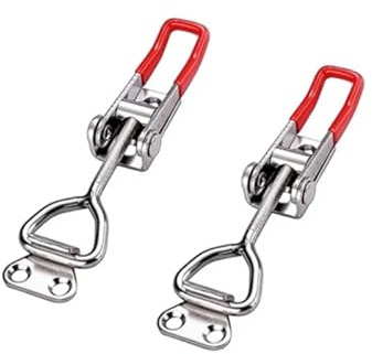 Knebelverriegelung 4001, verstellbare 304 Edelstahl, Schnellspanner, Handwerkzeug, Knebelklemme für Raucherdeckel, Jigkoffer, Schrank, Werkzeugkasten, Tür (2er-Pack)