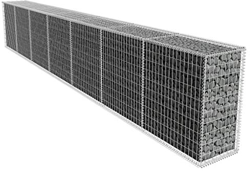 Baziroo Gabionenwand Verzinkter Stahl 600x50x100 cm Garden Fence Gabionengitter Gabionen Sichtschutz Gabion Stone Gabion Wall Gabion Basket Gabionenwand Gabions for Supporting Walls