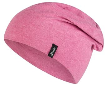 Sterntaler OCS Beanie Melange – Mädchen Baby Mütze aus Melange-Singlejersey (Bio) – weiche Kopfbedeckung mit Zwei Tragevarianten – lässige Übergangsmütze für Babys & Kinder – pink Melange, Gr. 51