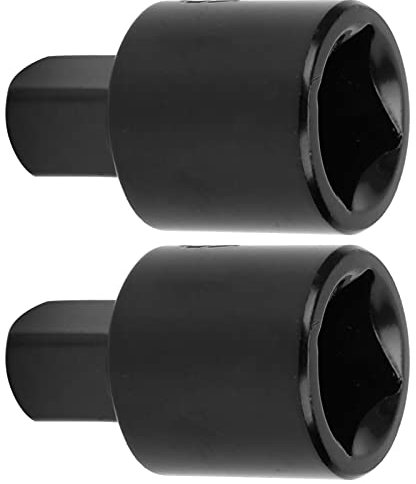 Acouto Steckschlüssel-Umrüstadapter, Kohlenstoffstahl, 2er-Set, Steckschlüssel, Antriebsgrößen-Umrüstadapter, für Elektrische Bohrmaschinen, 1/2–3/8
