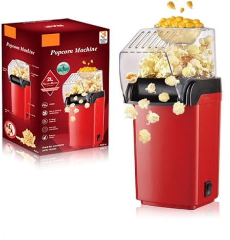Machine De Fabrication De Pop-corn Électrique Avec 1200w Popper À Pop-corn À Air Chaud Avec Cuillère À Mesurer Popcorn Sain Sans Huile Pour Enfants, Adultes Fêtes À La Maison Cadeaux De Vacances