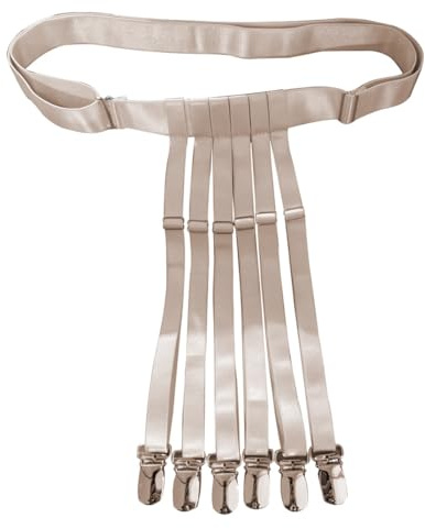Unisex Strumpfgürtel Elastische Oberschenkel, Hohe Strumpfhalter, Sexy Strapshalter Damen, Strumpfgürtel Hüfthalter Garter Belt, mit 6 Halter aus Metall Strapsen Dessous Set, 2, 5 * 100 cm, Farbe