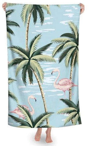 Badelaken Kokosnusspalme Handtuch Schnell Trocknendes Duschtuch Mikrofaser Badehandtücher Für Spa Reisen Strand 80X130Cm