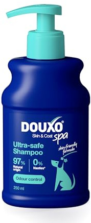 Douxo Spa - Odour Control Dog Shampoo for Smelly Dogs, 250 ml, Cleans & Hydrates the Skin, Removes Odour, Leaves the Coat Soft & Smelling Great, Ultra-Safe Skin-Friendly Formula