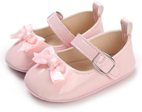 MASOCIO Chaussures Bébé Fille Chausson Souple Chaussure Premiers Pas Bébé Antidérapants 0-18 Mois