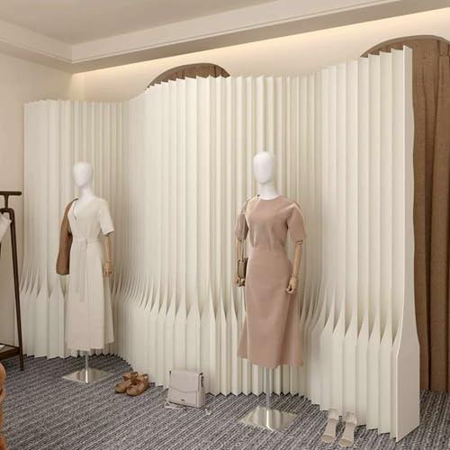 Papier Paravent Faltbar – Moderner Raumteiler aus Papier, ohne Montage, leicht und tragbar | Sichtschutz & Trennwand für Büro, Zuhause, Ausstellungen, Bekleidungsgeschäfte und Innenräume