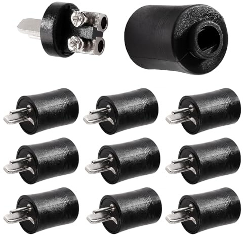 KUOQIY 10 Stücke 2 Polige DIN-Lautsprecherstecker, 2-Polige HiFi-Lautsprecherkabelstecker mit Schraubanschluss, mit Schraubendreher, für HiFi-Lautsprechergeräte