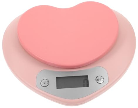 Alipis Balance de Cuisine Électronique Rose Multifonction Précise Jusqu pour Pâtisserie et Cuisson Compacte Facile à Utiliser
