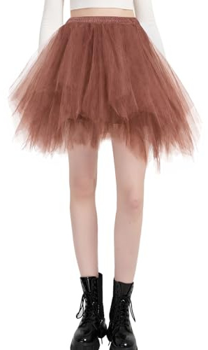 MYSSUCI Gonna tutù da donna elastica a 3 strati in tulle per feste in maschera, balli, Halloween, carnevale, feste