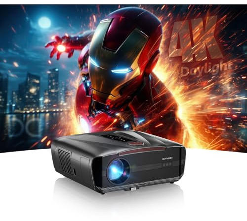 2026 Upgraded Daylight 4K Projector 2400ANSI, with Auto Lens Cap, Tof Autofocus, HDMI eARC CEC, 40W Speakers, Smart Home Cinema Daytime Projectors with AI MOVIN 2.0 OS, HDR10+,WiFi 6, Bluetooth, USB