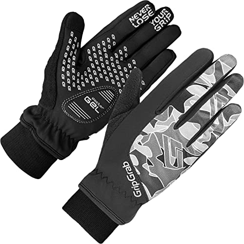 GripGrab Rebel Kids Gepolsterte Winter Fahrrad Handschuhe Kinder und Jugend Winddichte Radsport Winterhandschuhe, M