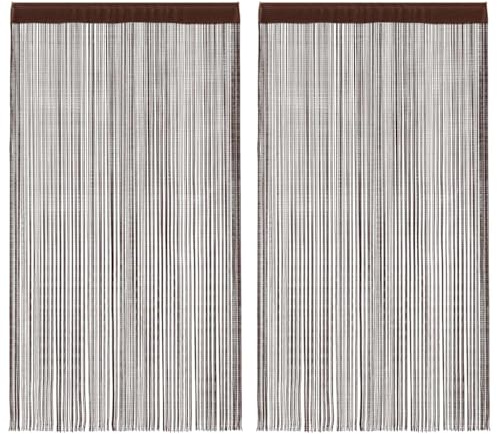 vidaXL 2 Pz Tende a Fili 100x250 cm Marroni