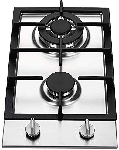 Ramblewood GC2-37N (Natural Gas) high efficiency 2 burner gas cooktop, ETL Safety Certified.