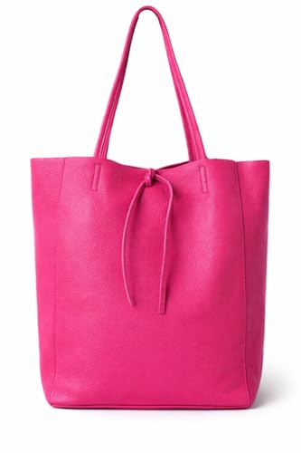 LeahWard Large Leather Hobo Shoulder Bag, Women's Genuine Italian Hand Made Handbag, Soft A4 College School Work Business Bag