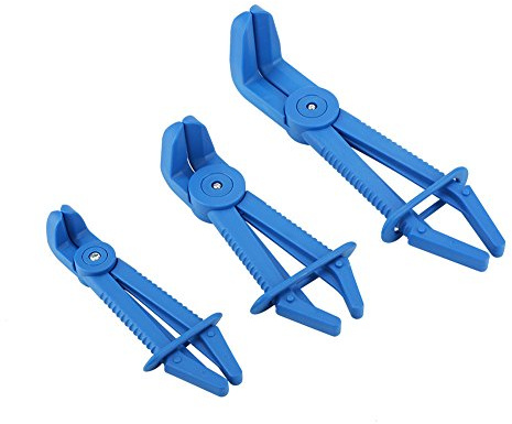 3 Stücke Kunststoff Flexible Schlauchschelle Werkzeug-Set Brake Kraftstoff Wasserleitung Schellen Zange Kit(blau)