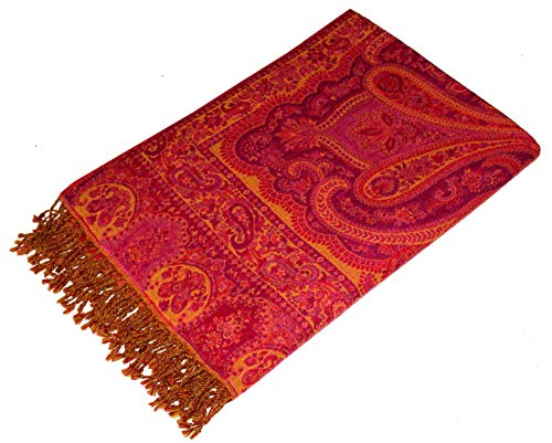 Lorenzo Cana Luxus Wolldecke Jacquard gewebt aus feinster Wolle vom Merino - Lamm Paisley Wohndecke Decke Wolle Sofadecke Kuscheldecke 140 cm x 200 cm - 9625877