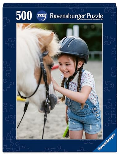 Ravensburger Fotopuzzle 500 Teile mit eigenem Bild Hochformat Dunkelblau | 500 Teile, Zum Selbstgestalten, Personalisierte Fotogeschenke, Für Kinder und Erwachsene
