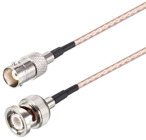 Oiyagai 2Pcs BNC maschio a BNC femmina HD-SDI cavo RG316 RF coassiale coassiale antenna Pigtail Jumper 50 Ohm BNC connettore adattatore (50cm/19.6)