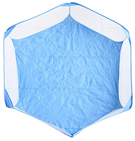 Portable Small Animal Playpen Breathable Pet Cage Tent Pop-Up Exercise Fence Transparent Yard Fences Folding Play Pen for Guinea Pig, Rabbits, Hamster, Chinchillas and Hedgehogs (Bluewhite)