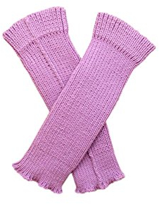 Beinstulpen aus 100 % Merinowolle, für Neugeborene, Unisex, gestrickt Gr. L, Flieder