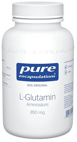 Pure Encapsulations - L-Glutamin 850mg - Nahrungsergänzungsmittel mit Aminosäure - 90 Kapseln