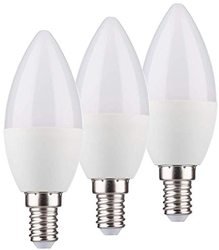 Müller-Licht Lot de 3 ampoules LED en forme de bougie 5,5 W ~ 40 W E14 mat 420 lm Ra95 sans scintillement Blanc chaud 2700 K (bougie B35)