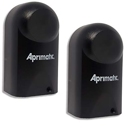 APRIMATIC ER48 – Par de fotocélulas universales – Infrarrojos – DC 12-24 V – Exterior – Aplicación a pared – Compatible con cualquier sistema de automatización de puerta – Negro