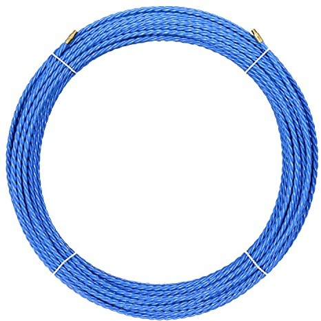 Anguila Guía Pasacables Semiindustrial Poliéster Triple Azul ⌀6mm 50m | Rígida en recto y flexible en curva, con mínimo rozamiento; terminales intercambiables; incluye 3 accesorios