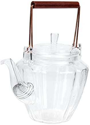 SHERCHPRY Glass Teapot Stovetop Water Kettle Loose Leaf Tea Maker Tea Brewer for Loose Tea Professional Water Pot Japanese Tea Cup Loose Leaf Tea Brewer Jug High Temperature Resistance