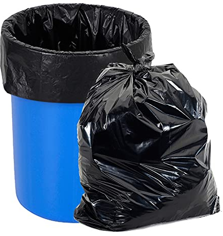 WVacFre Schwarz Müllbeutel 30Liter Reißfest,Schwerlast Müllsäcke,Starke Müllbeutel,Robuster Müllsack und strapazierfähige Müllsäcke(50x60cm,100 Stück)